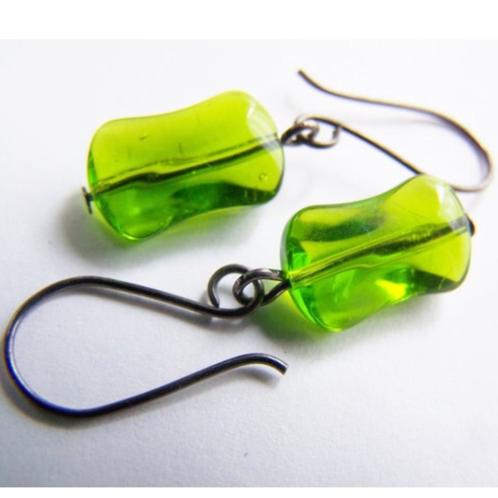 “Cilantro” Glass Earrings - These are NEW and arrive gift packaged 🤩
